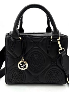 Valentino Orlandi Quilted Crossbody Bag with Branded Web-Strap, NWT